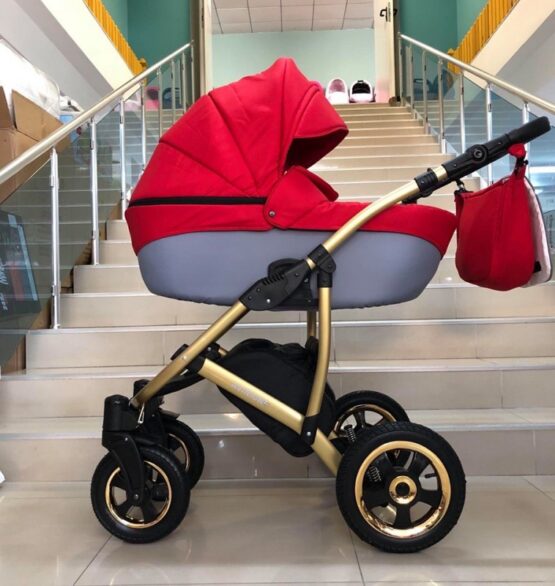 Бебешка количка Avinion 3в1; цвят: червен