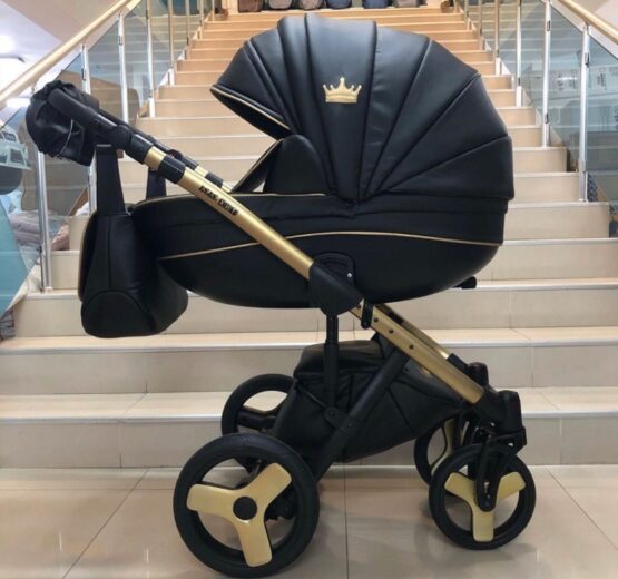 Бебешка количка Versay gold king 2в1; цвят/ черно с златно