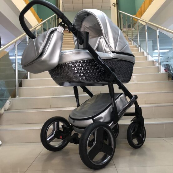 Бебешка количка Specchio 2в1: цвят; сребърен
