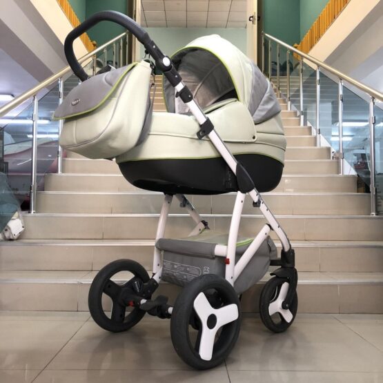 Бебешка количка Angelo 2в1: цвят: светло-зелен/сив