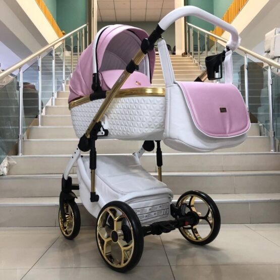Бебешка количка Xsara 3в1: цвят: бял/розов