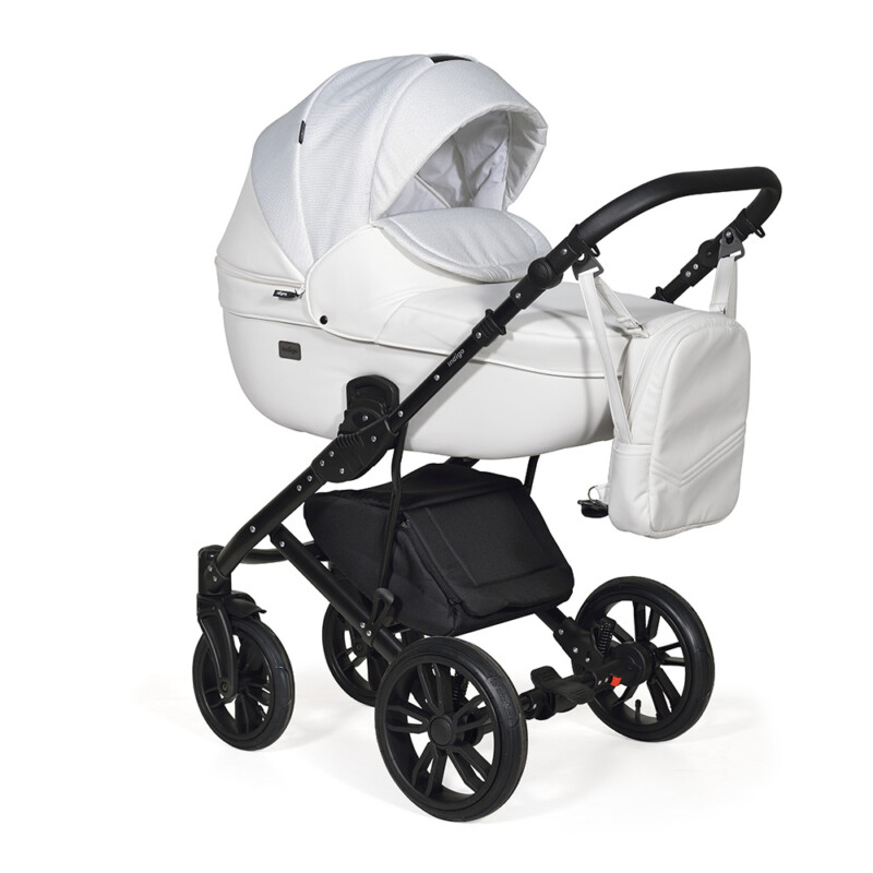Бебешка количка Mio 3в1; цвят: бял
