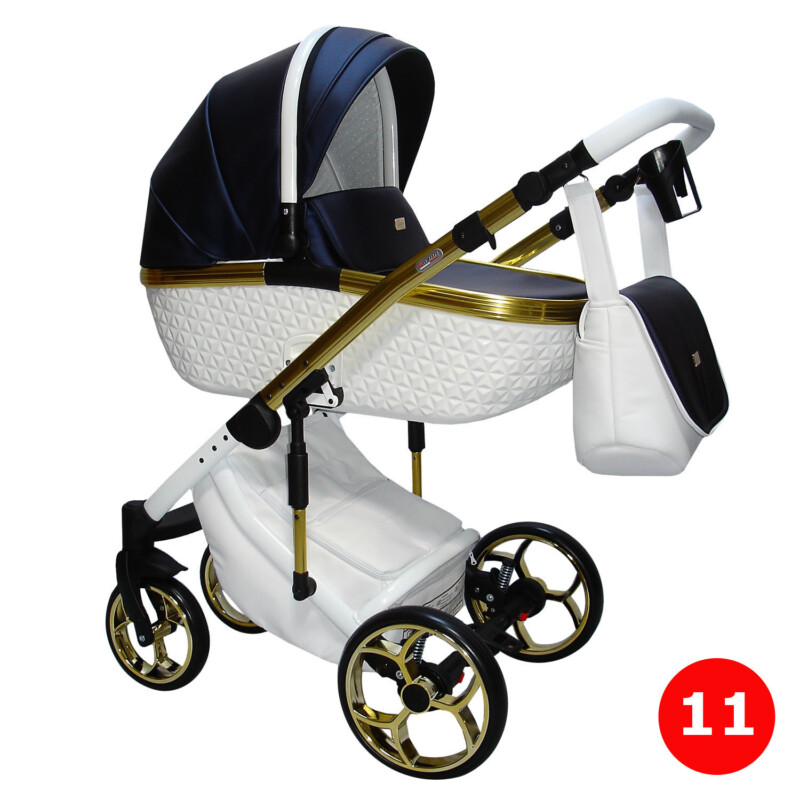 Бебешка количка Xsara 3в1: цвят: тъмносин/бял