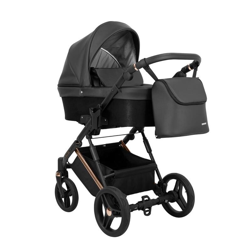 Бебешка количка Lazzio 3в1; цвят: черен/бронз