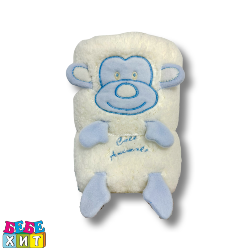 Бебешко одеяло „3-D Животинки“; цвят: бял