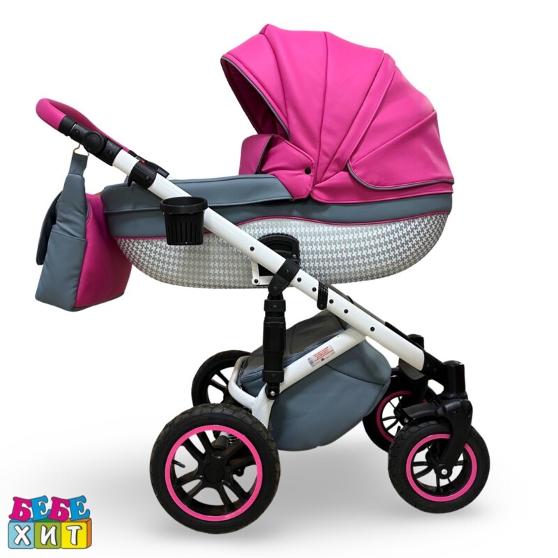 Бебешка количка Huracan 3в1: цвят: розов
